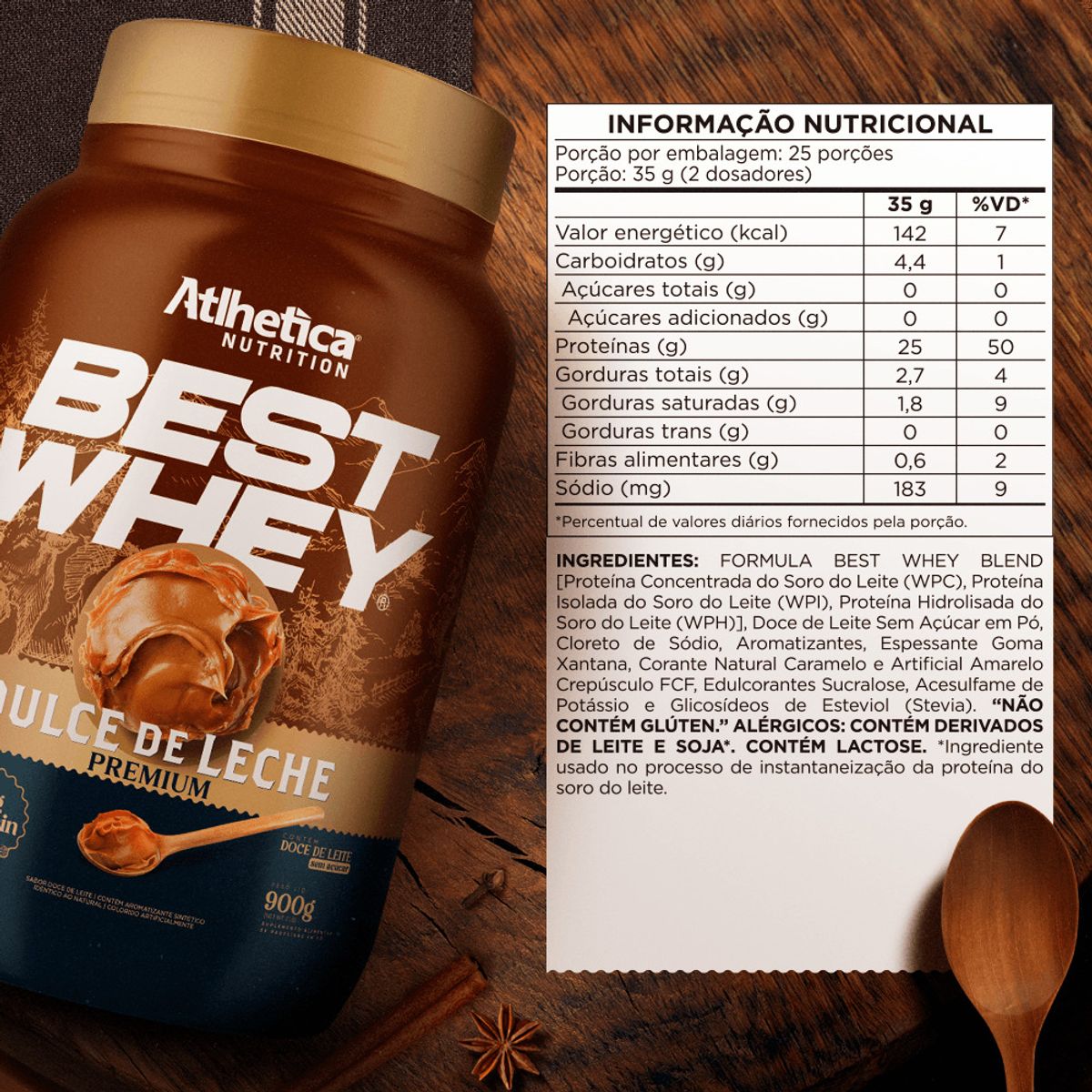 ATLHETICA NUTRITION - PROTEÍNA BEST WHEY - 2 LIBRAS - DULCE DE LECHE