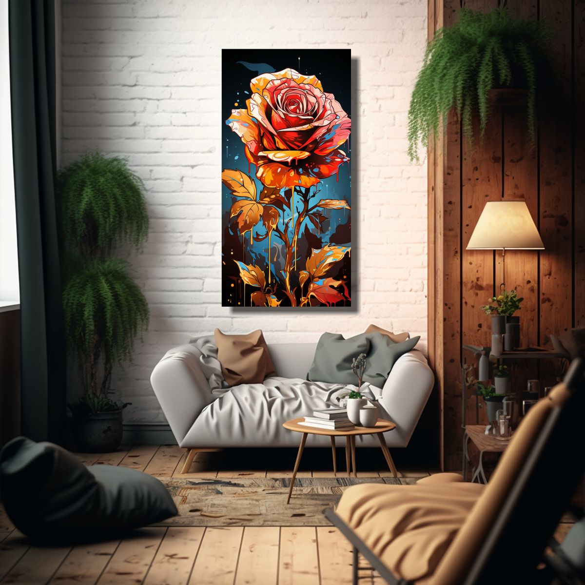 GENERICO - Pintura De Decoración Composición Hermoso 70x140 Cm