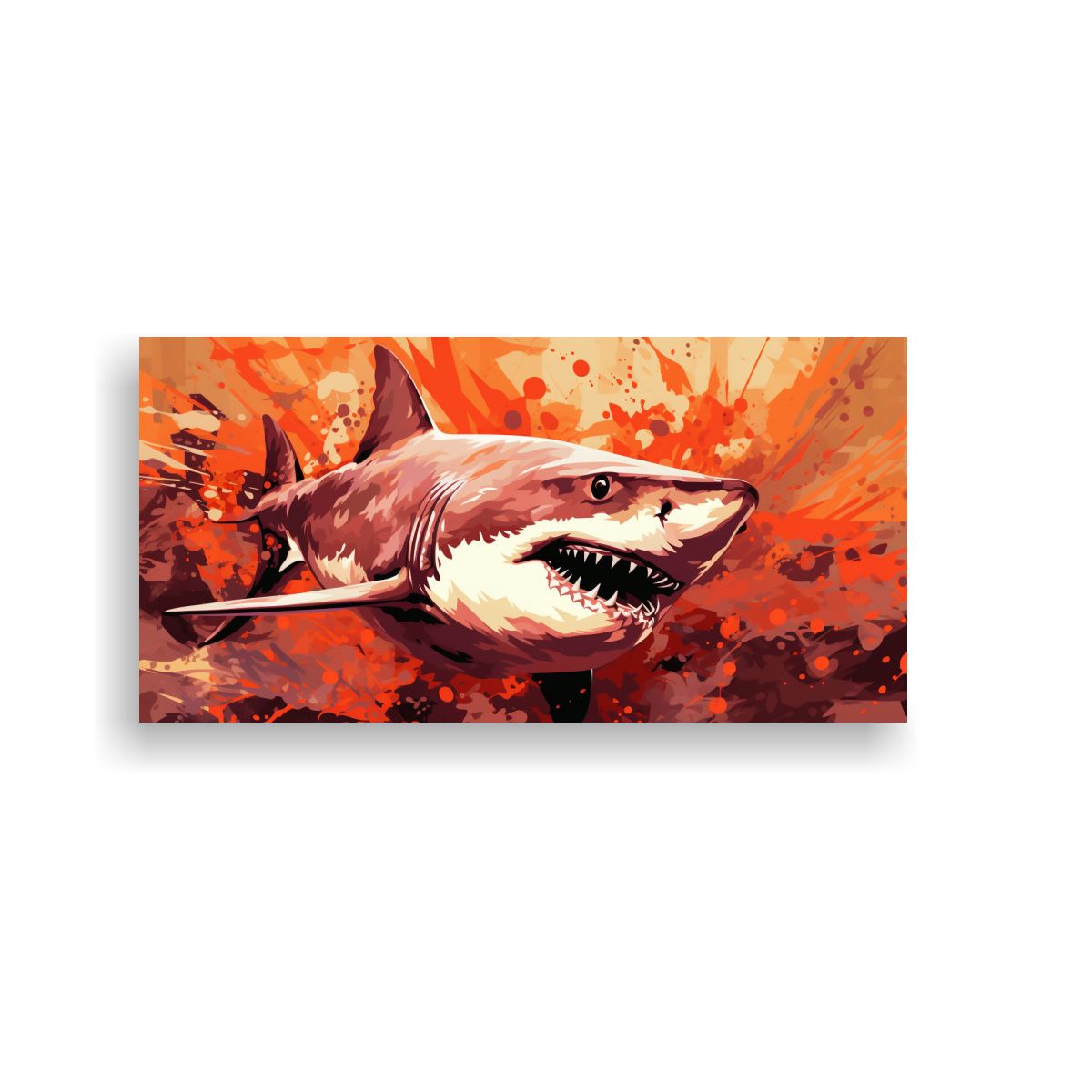 GENERICO - Cuadro De Tela Tigre De Arena En Tonos Marrón Y 140x70 Cm