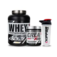 KIFFER - PACK PROTEÍNA WHEY PERFORMANCE + CREAX 400 + SHAKER - CHOCOLATE