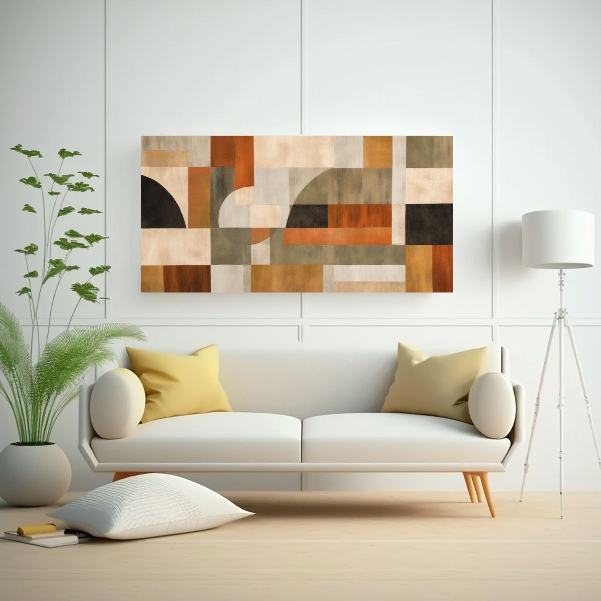 GENERICO - Pinturas Abstractas Modernas Geométricas Con 140x70 Cm