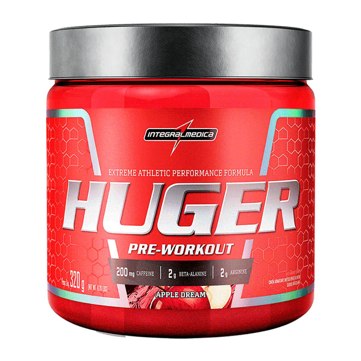INTEGRALMEDICA - PRE ENTRENO HUGER - 320G - MANZANA - INTEGRALMÉDICA