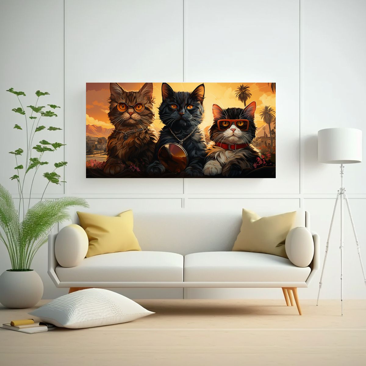 GENERICO - Pinturas Decorativas De Pared Con Adorables 140x70 Cm.