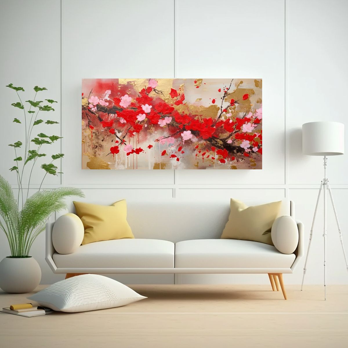 GENERICO - Cuadros Abstractos Japoneses En Relieve Arte 140x70 Cm.