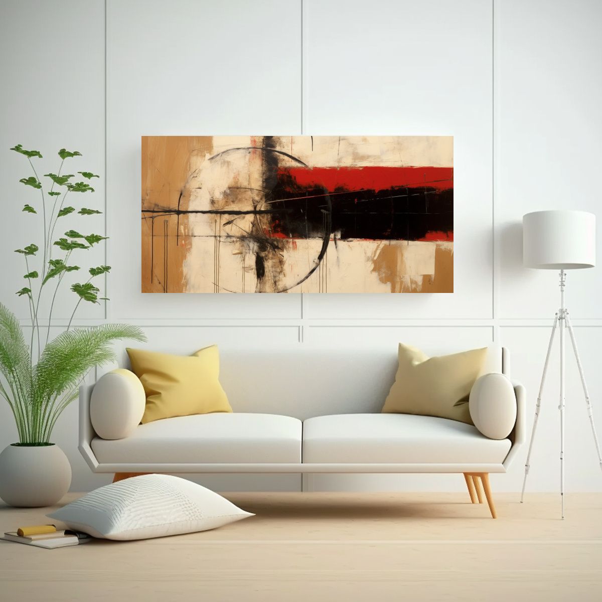 GENERICO - Pinturas De Decoración Cuadro Abstracto Elegante 140x70 Cm.