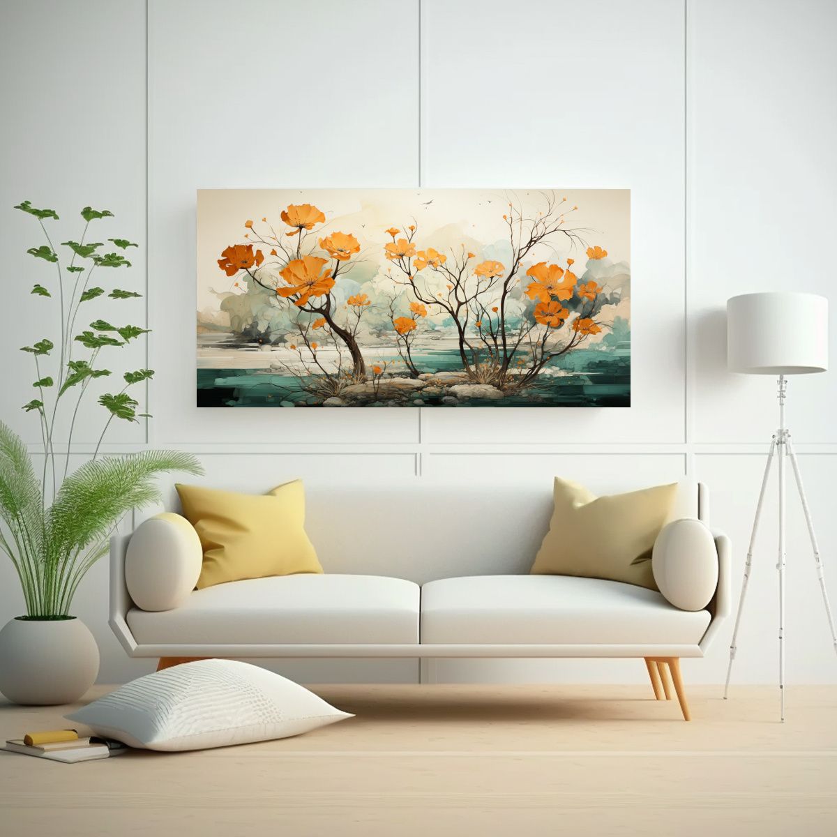 GENERICO - Pintura Decorativa De Un árbol De álamo 120x60 Cm