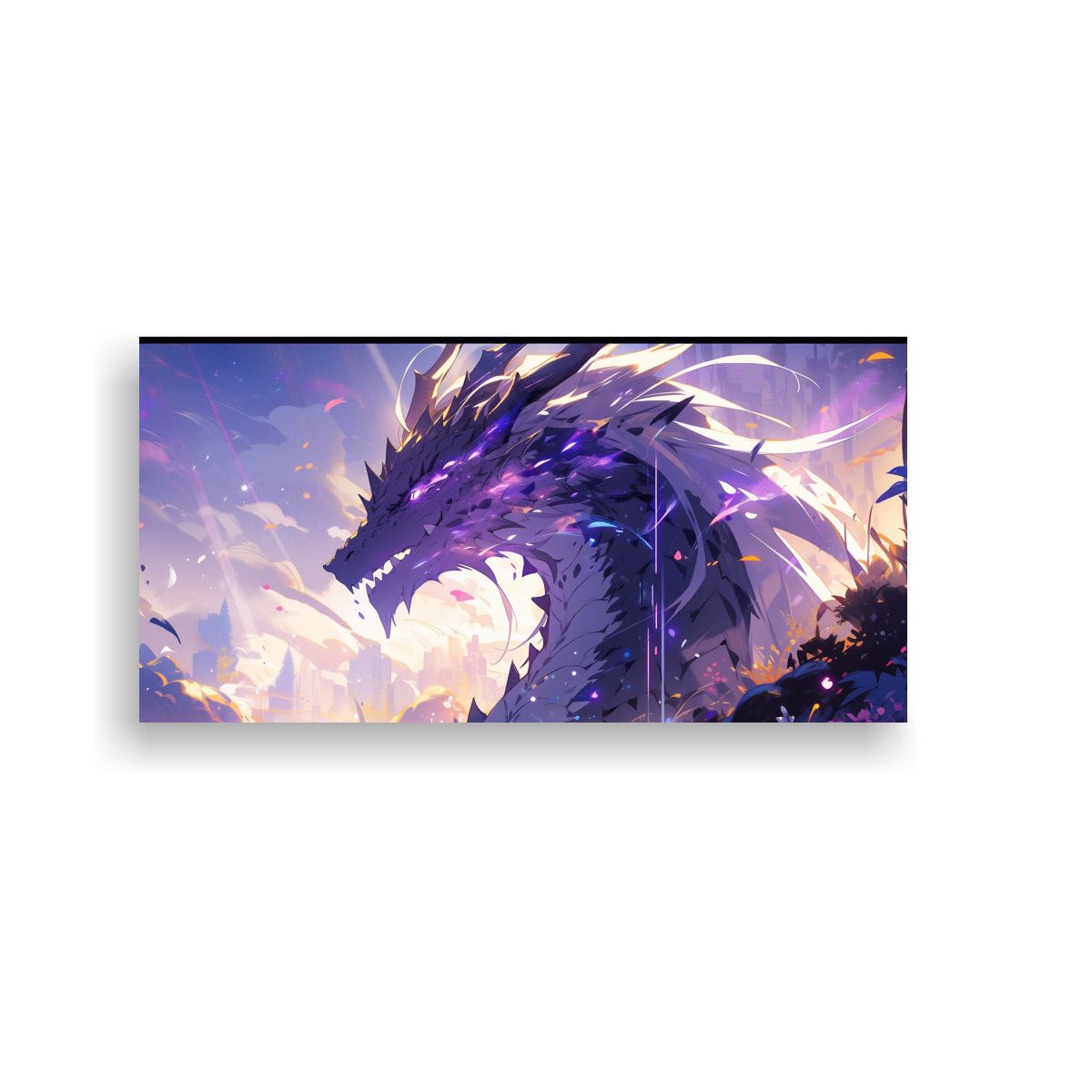 GENERICO - Pintura Mural Moderna Arte De Calle Un Dragón En 120x60 Cm