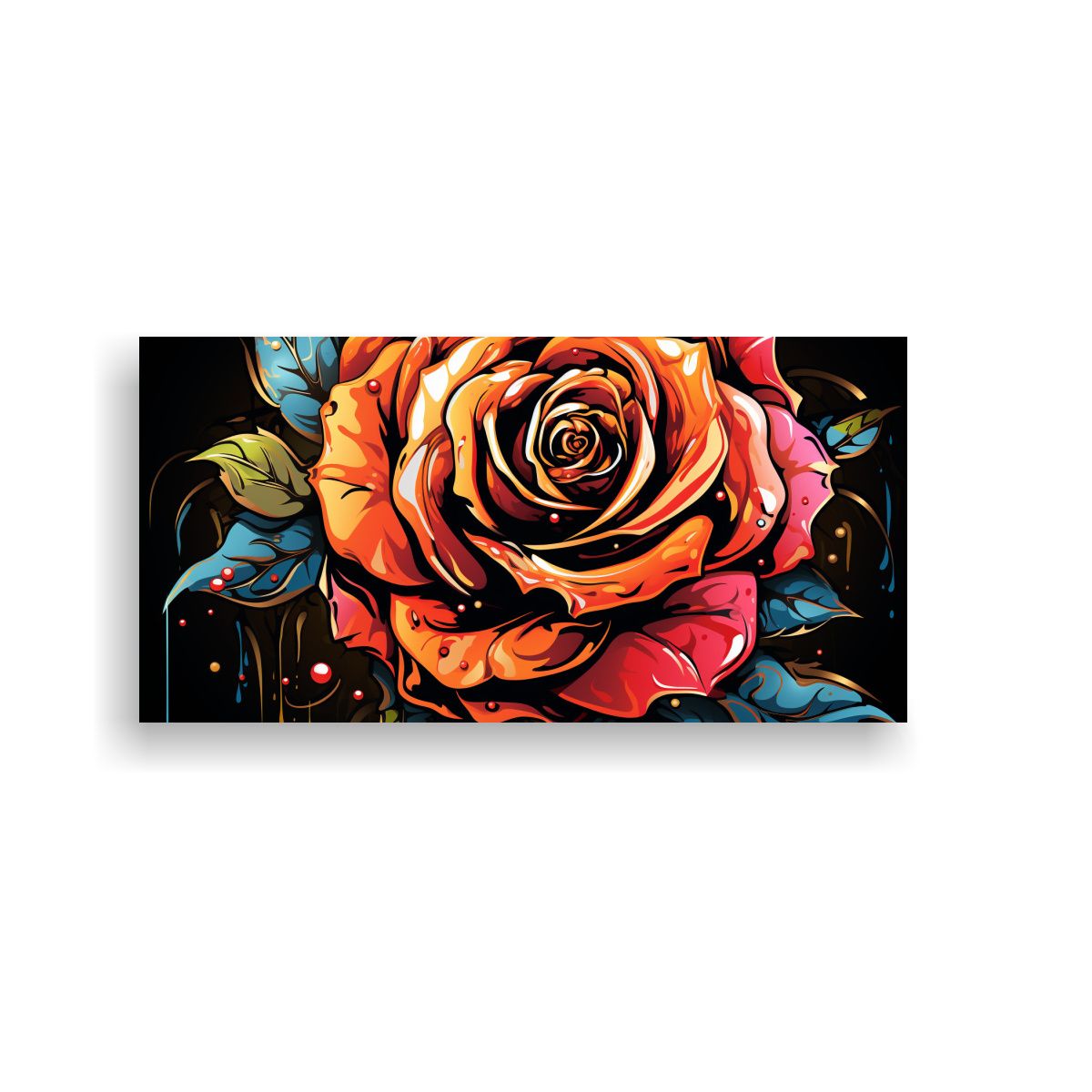 GENERICO - Pintura Mural Rosa Estilo Graffiti De Diseño 140x70 Cm.