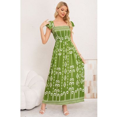 Imagen 2 del producto Maxi Vestido Verano Largo Mujer Estampado Geometrico Casual 3362