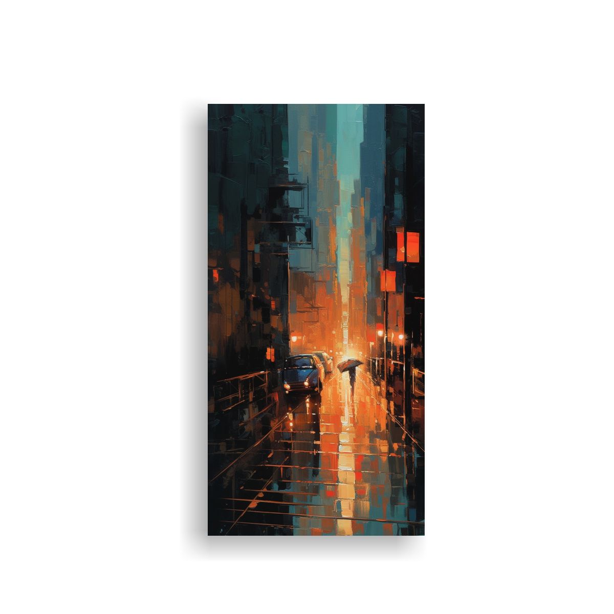 GENERICO - Pintura Nocturna De Ciudad Inspiradora Estilo Dar 70x140 Cm