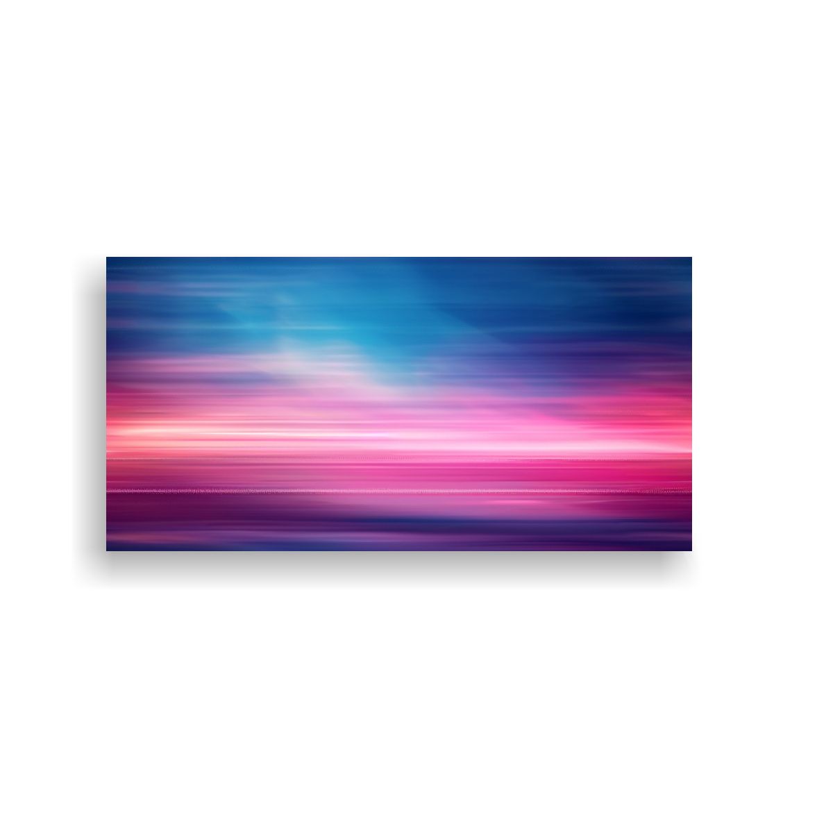 GENERICO - Cuadro Moderno Tonos Aurora Líneas Energéticas 140x70 Cm