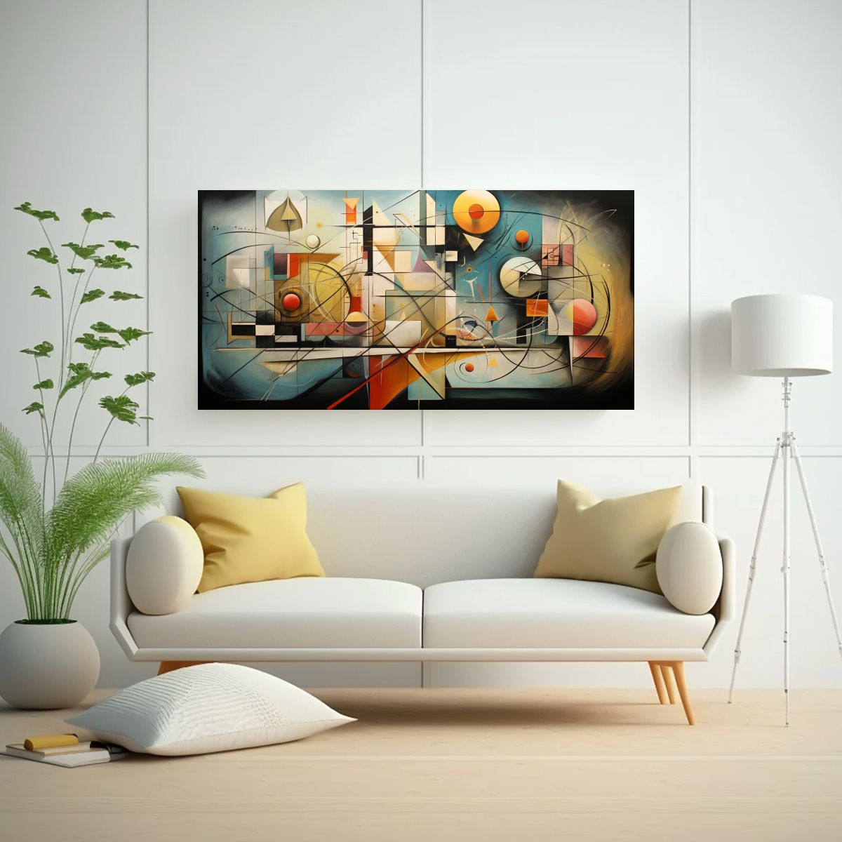 GENERICO - Cuadros Bodegones Acuarela Abstractos De Lienzo 120x60 Cm