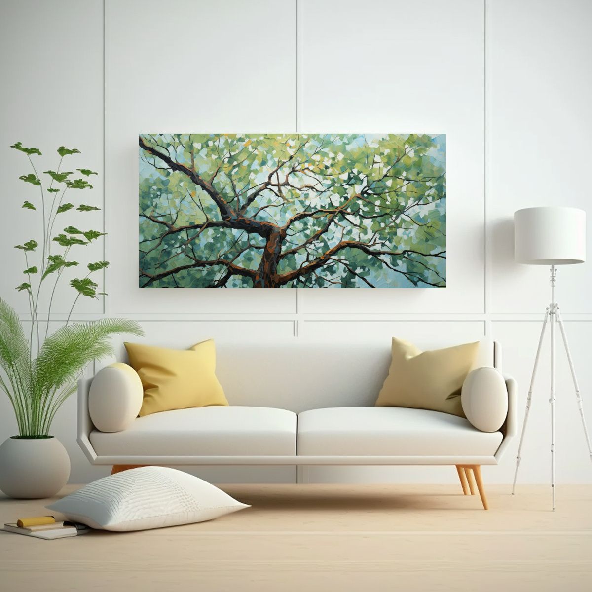 GENERICO - Cuadro De Composición Adorable De Un Árbol En 140x70 Cm.