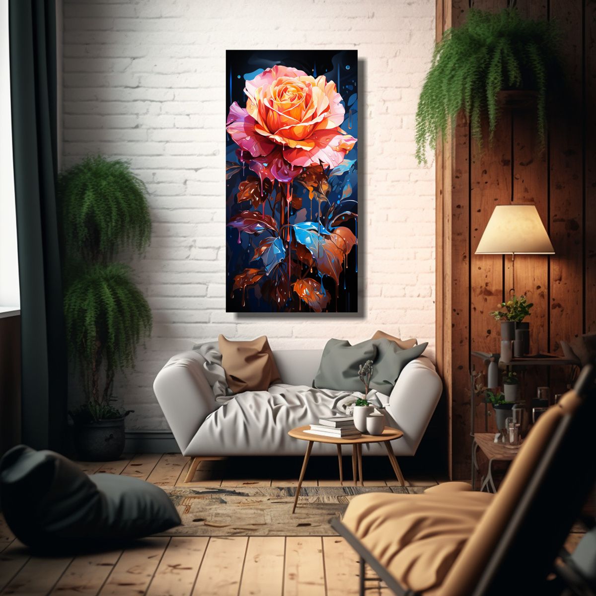 GENERICO - Pintura Decorativa En Lienzo Forma Resistente Con 70x140 Cm