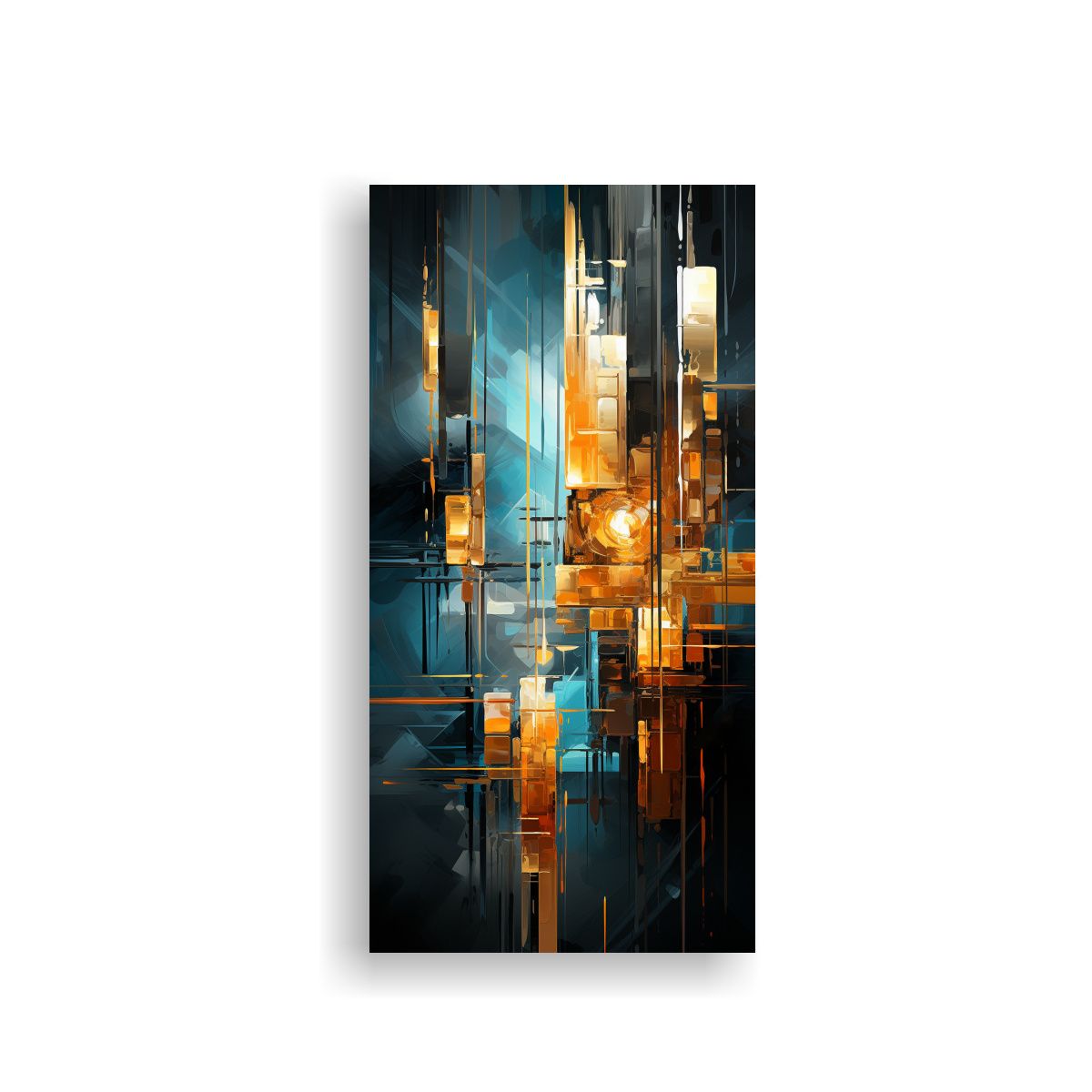 GENERICO - Cuadro Abstracto Para Decoración Tonos Marrones 70x140 Cm