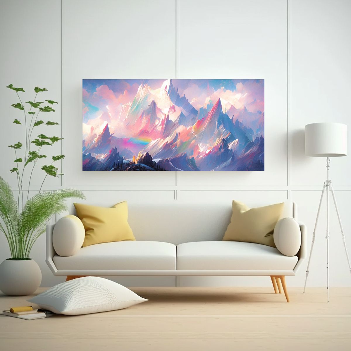 GENERICO - Cuadro Decorativo De Montañas Famosas Con 140x70 Cm