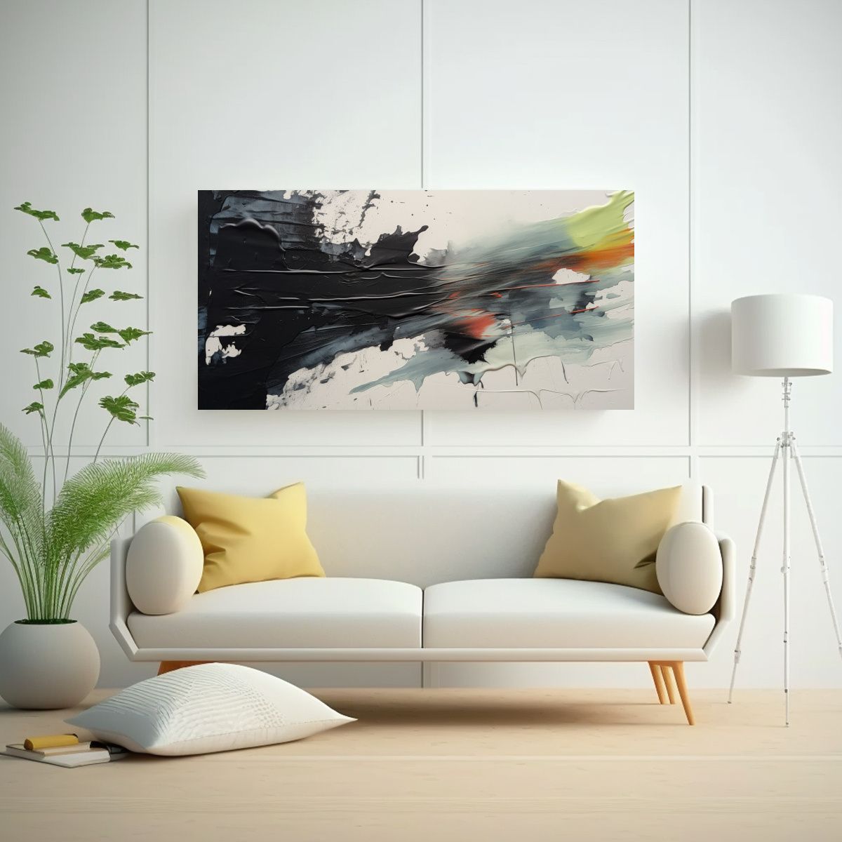 GENERICO - Pinturas Decorativas Lienzo Movimiento Full Color 120x60 Cm.