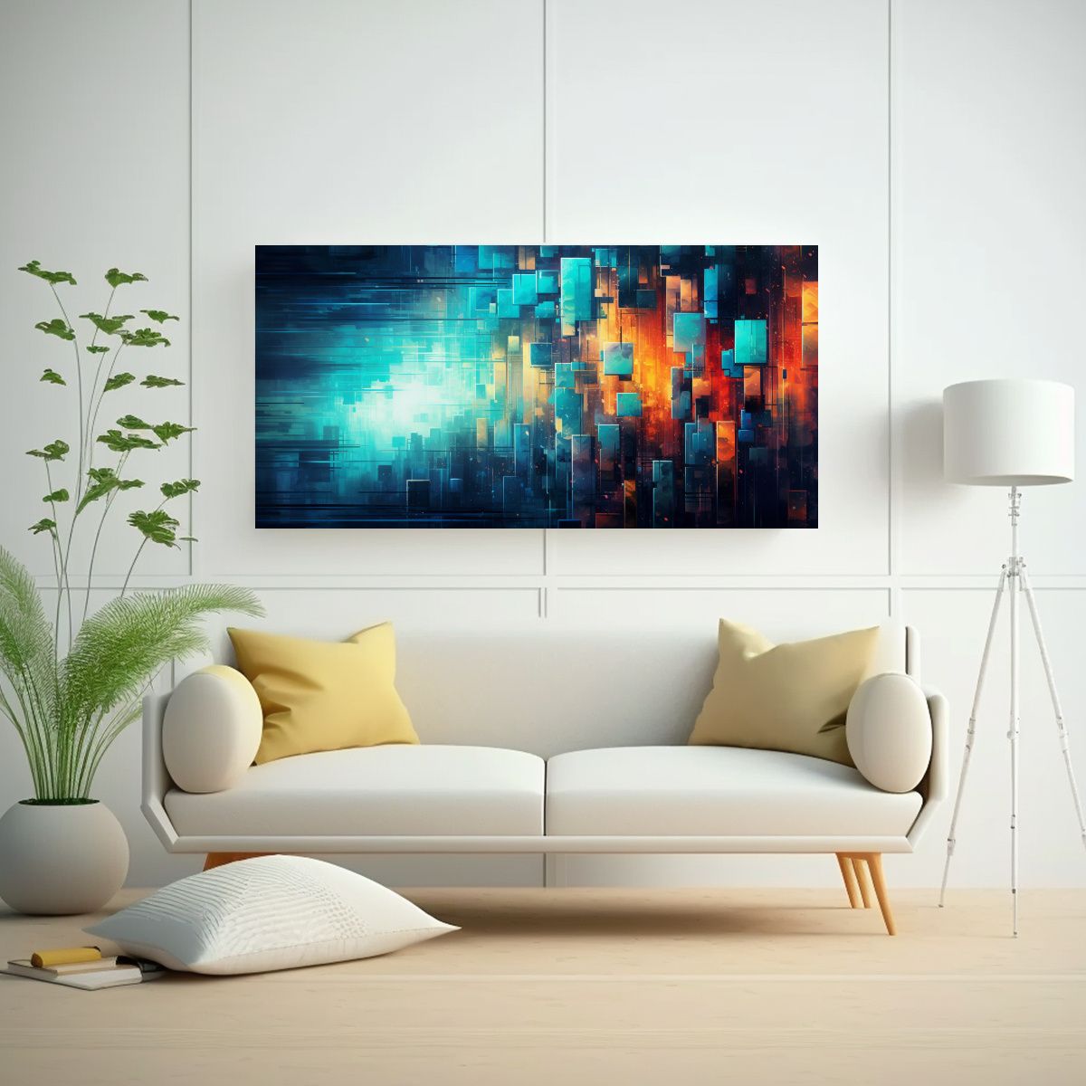 GENERICO - Pintura Abstracta Arte Horizontal Alegría Para 120x60 Cm