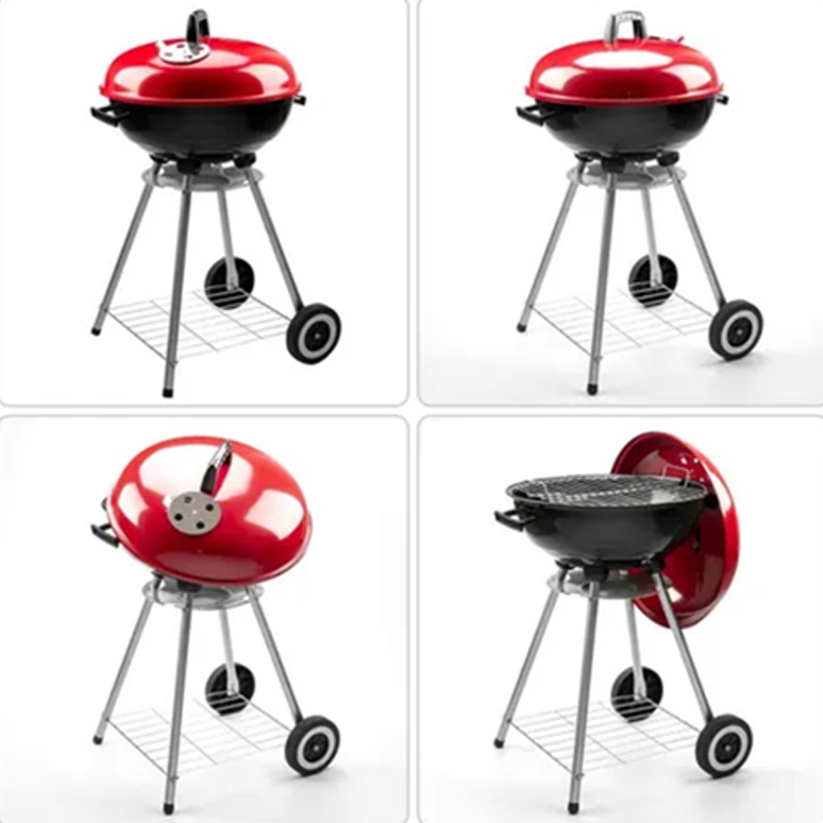 GENERICO - Parrilla Redonda 85cm Parrillas A Carbon Móvil Para Asados