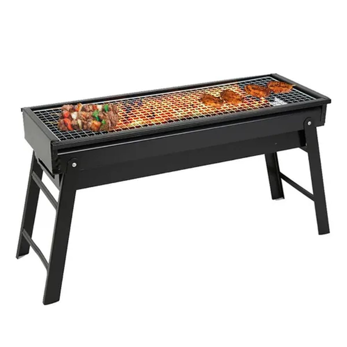 GENERICO - Parrilla Portátil Plegable para Asados Grill Bbq Color Negro