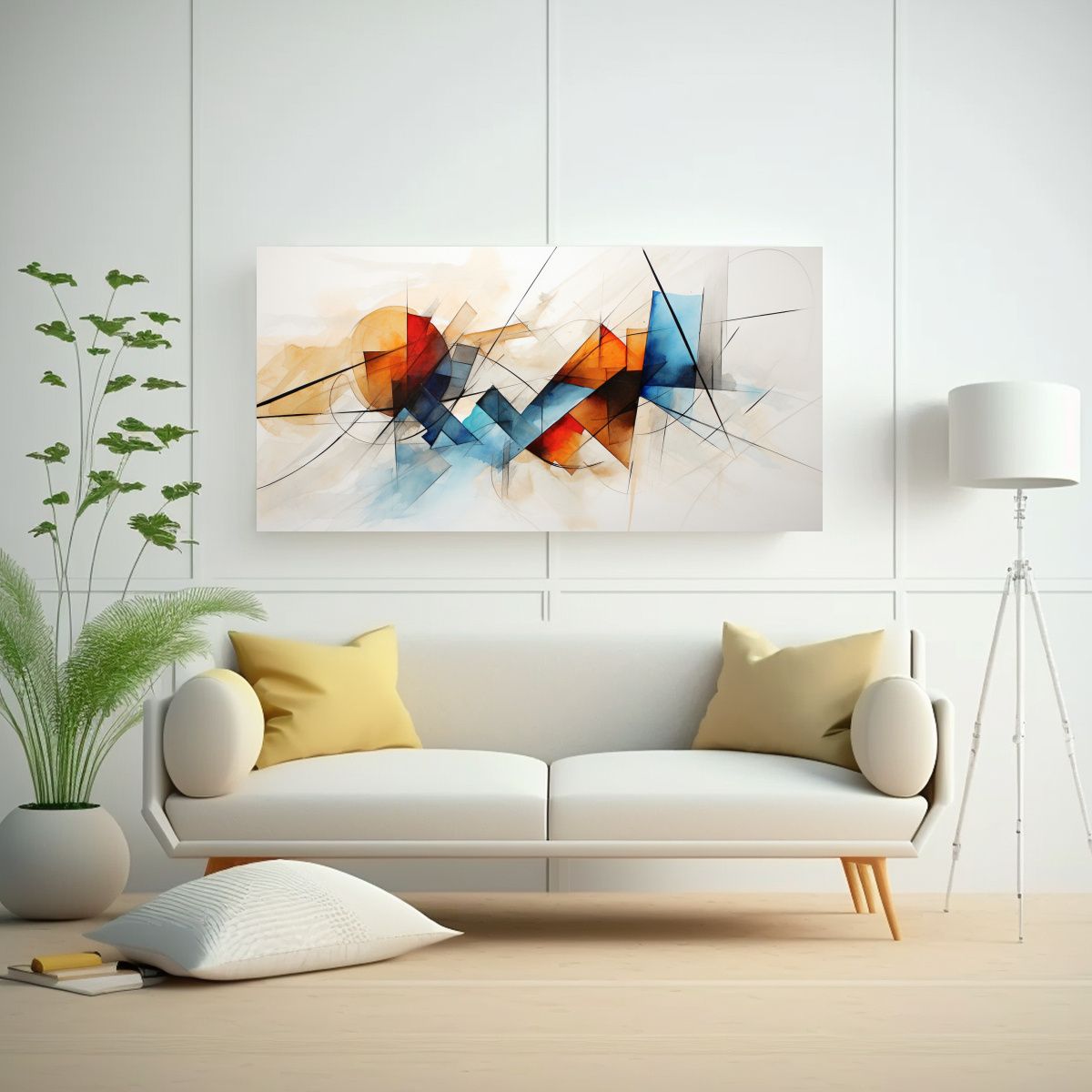 GENERICO - Cuadros Acuarela Abstractos Para Arte De Pared 120x60 Cm