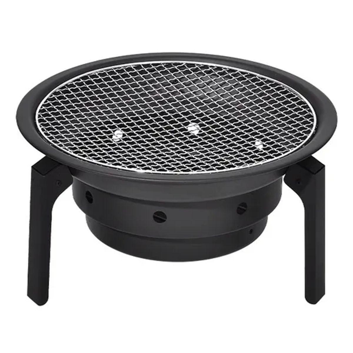 GENERICO - Parrilla A Carbón Barbacoa Portatil Camping Color Negro