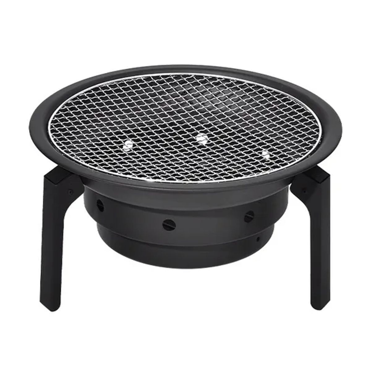 GENERICO - Parrilla A Carbón Barbacoa Portatil Camping Color Negro
