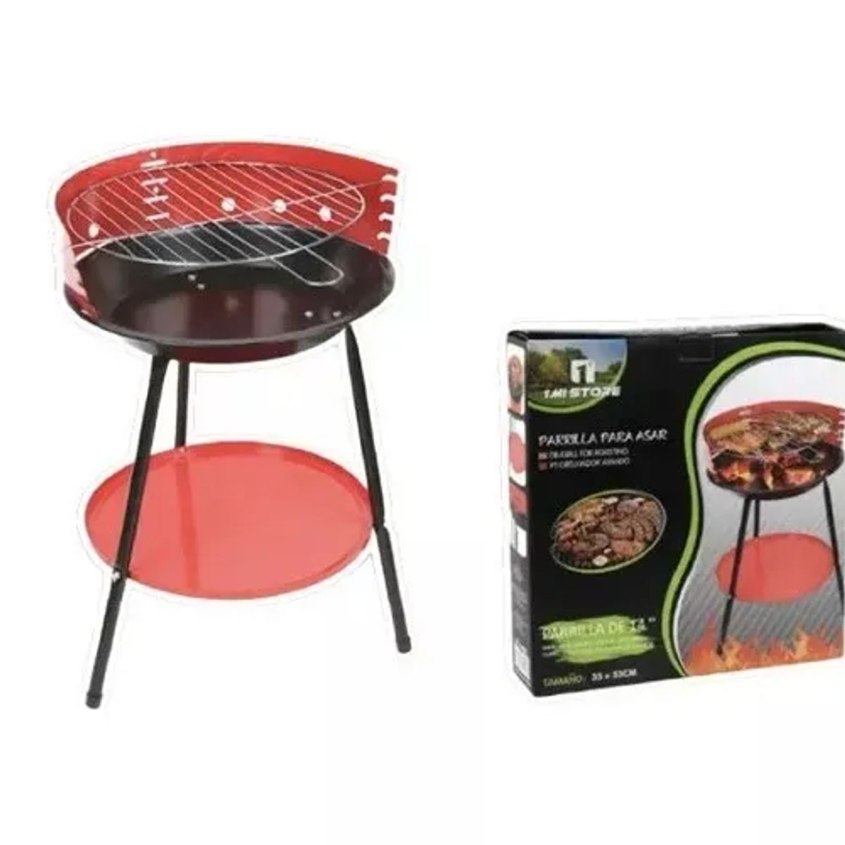 GENERICO - Parrilla Para Asado Portatil Camping 33x53cm
