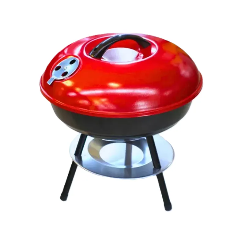 GENERICO - Asador Portátil De Carbón Con Tapa Parrilla Acero 36cm Ancho