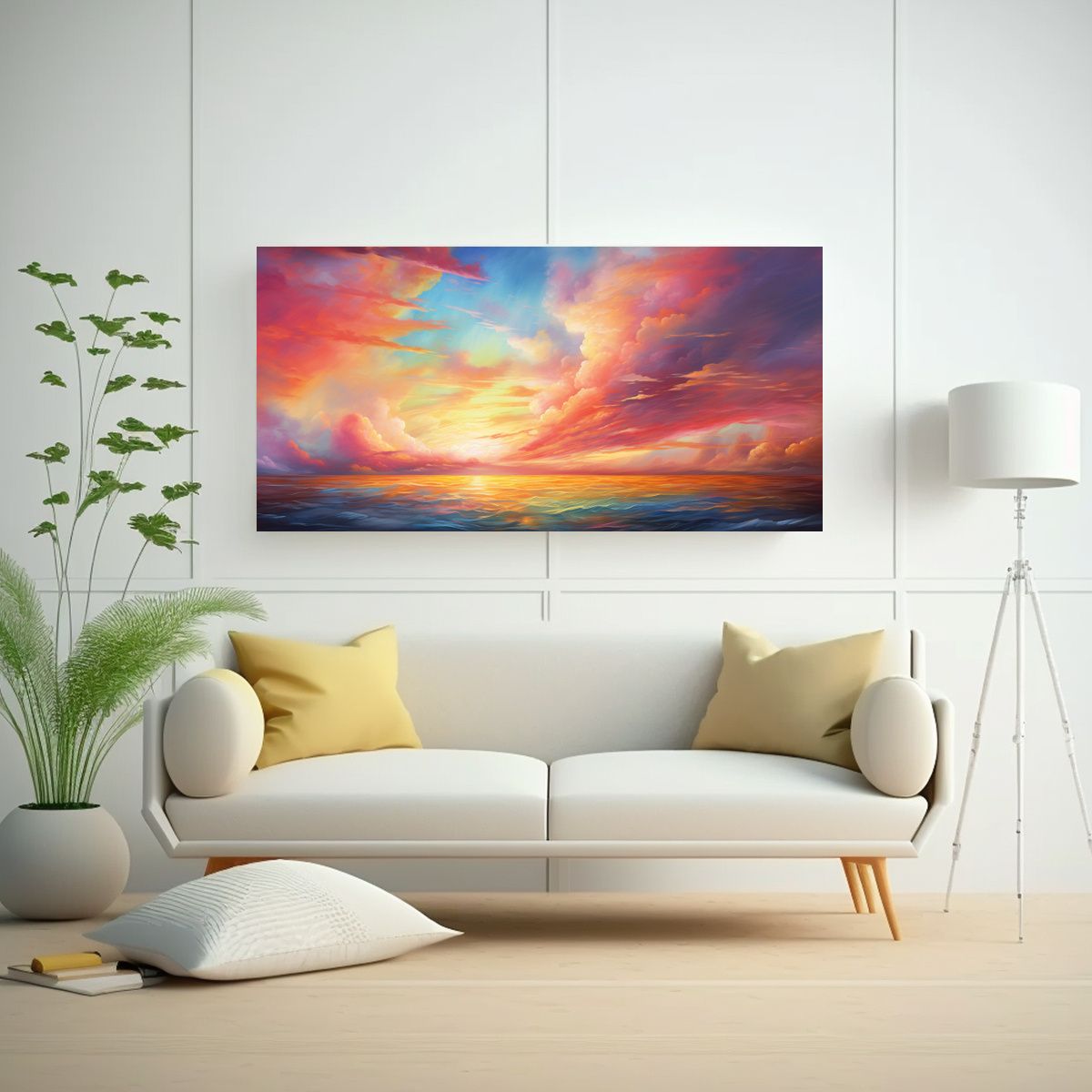 GENERICO - Pinturas Decorativas De Lienzos De Amaneceres Y 120x60 Cm.