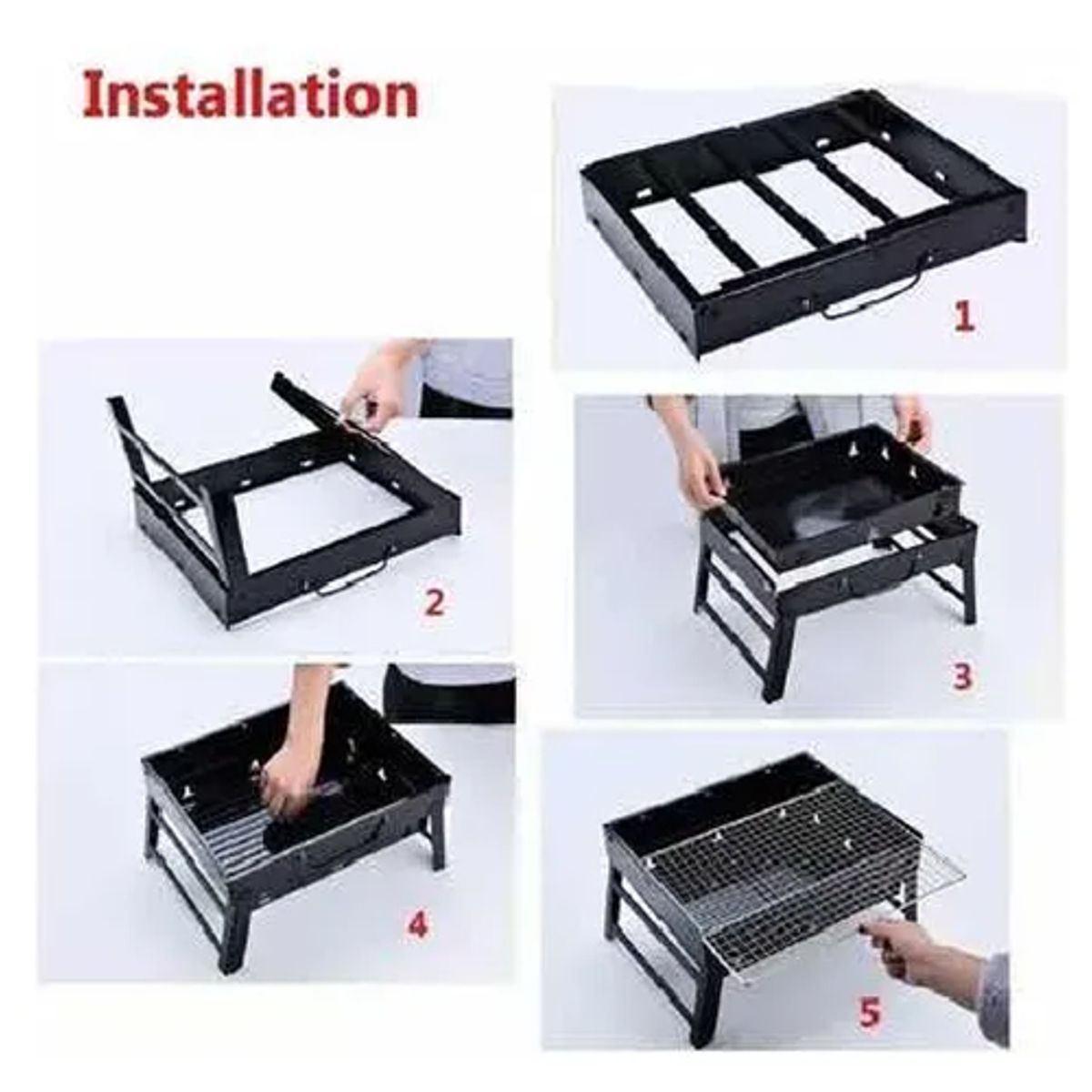 GENERICO - Mini Parrillera Plegable De Carbon  Portatil