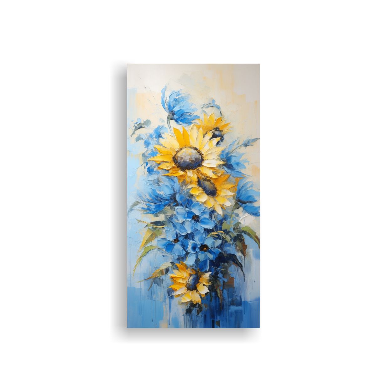 GENERICO - Tela En Bastidor Decorativo Poder Girasoles 70x140 Cm