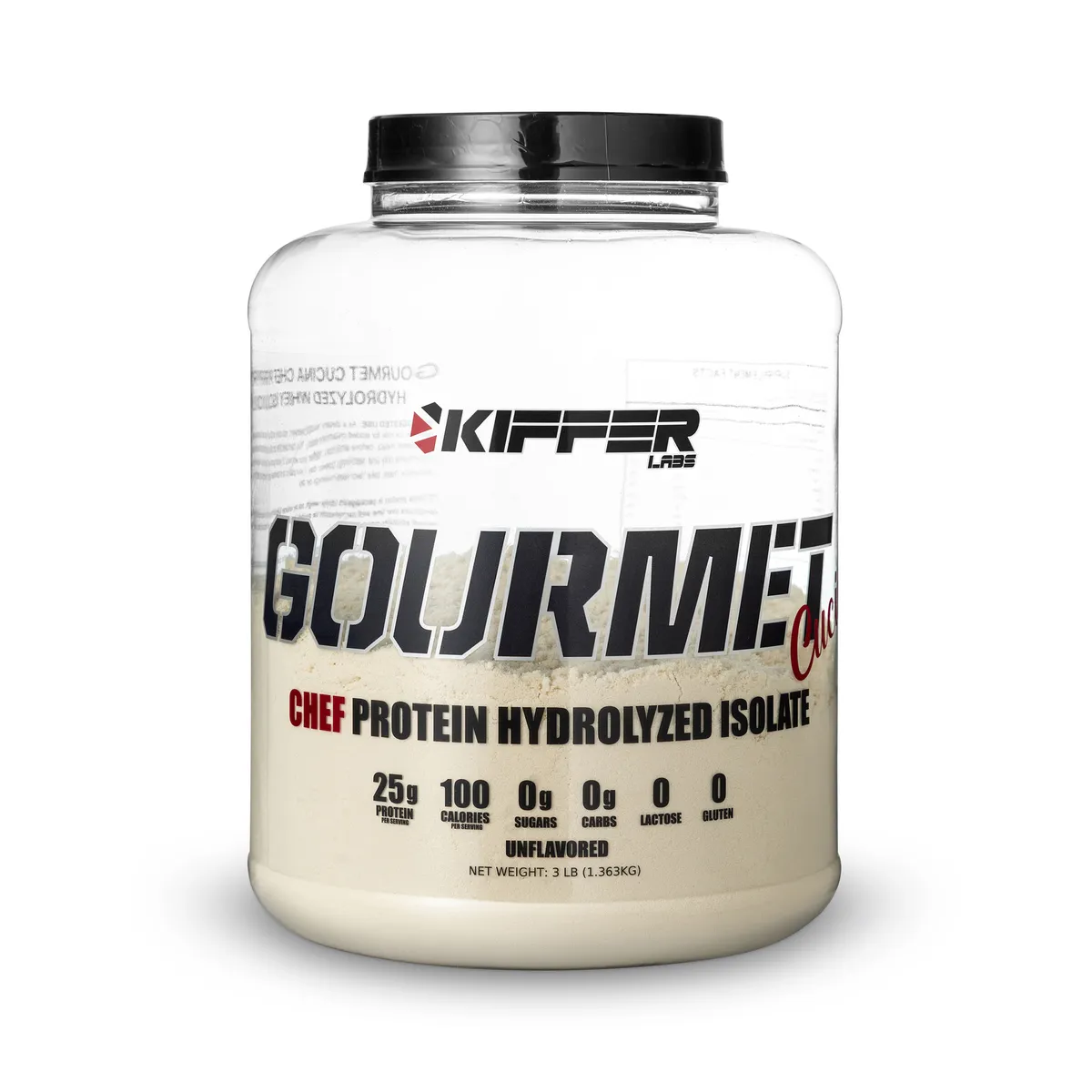 KIFFER - WHEY CHEF PROTEIN ISOLATE HYDROLYZED - 3LBS - KIFFER LABS - SIN SABOR