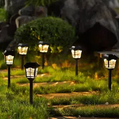 GENERICO - Lámpara Solar LED con Estaca Jardín Retro Sensor PIR