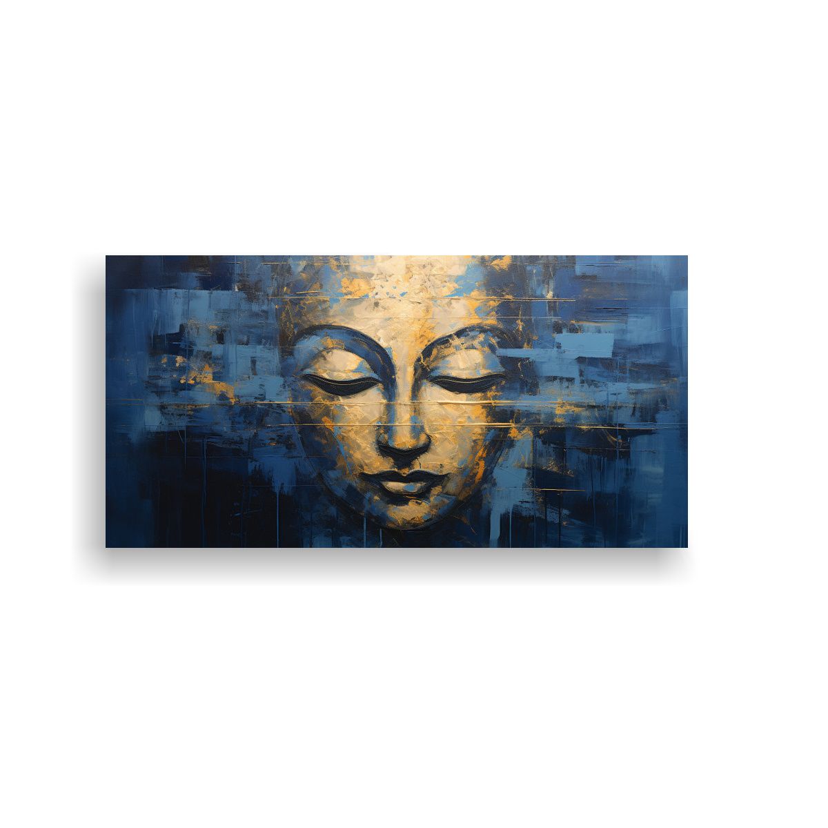 GENERICO - Cuadro Abstracto De Buddha En Estilo Expresivo 120x60 Cm.