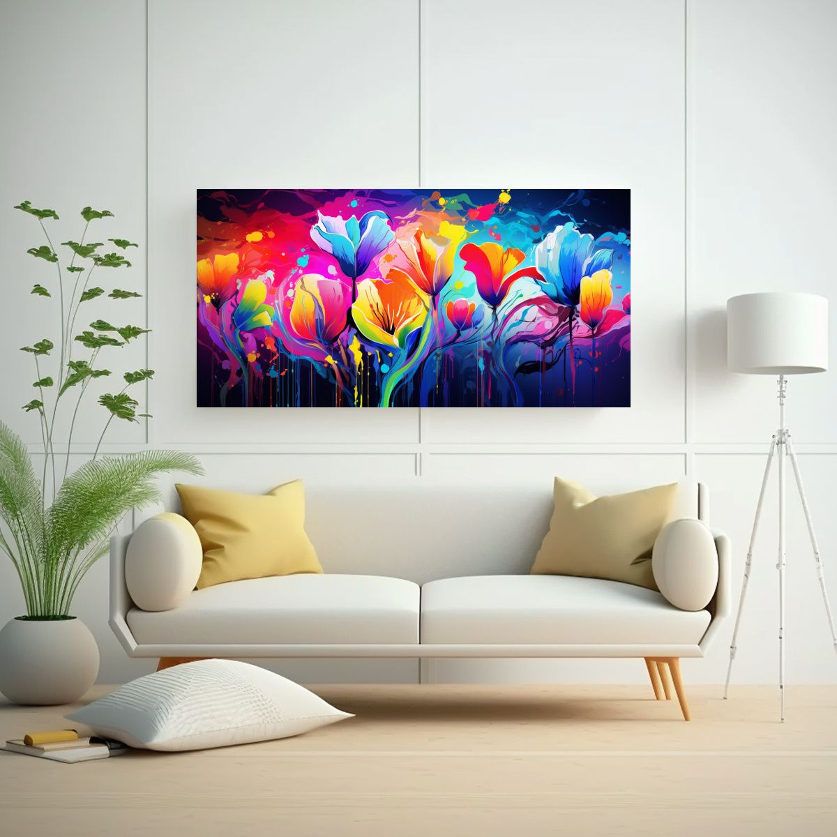 GENERICO - Pinturas Decorativas De Arte Acuarela Con Colores 140x70 Cm