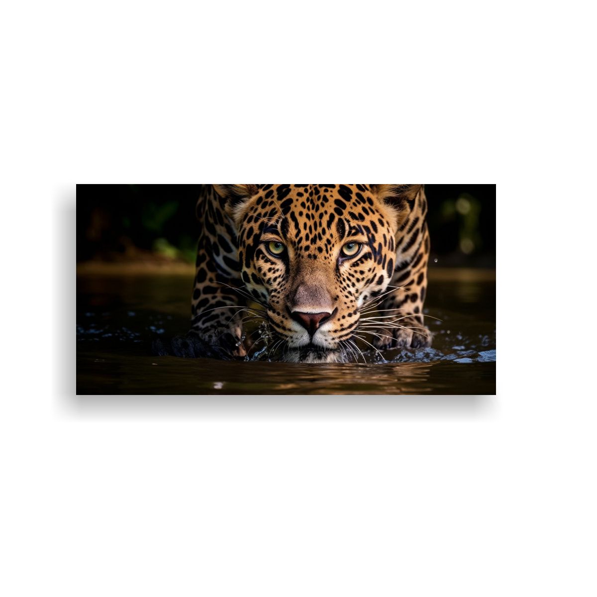 GENERICO - Fascinante Fotografía De Acecho De Un Jaguar En 120x60 Cm