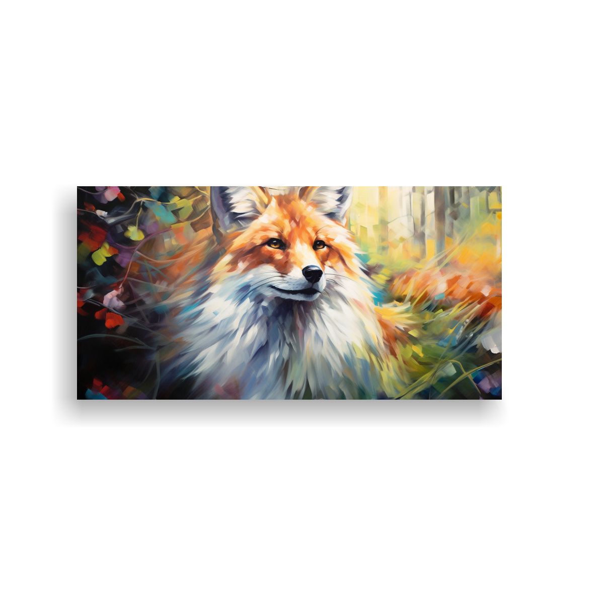 GENERICO - Cuadro Fox Estilo Pintura Estilo Óleo Colorida 140x70 Cm