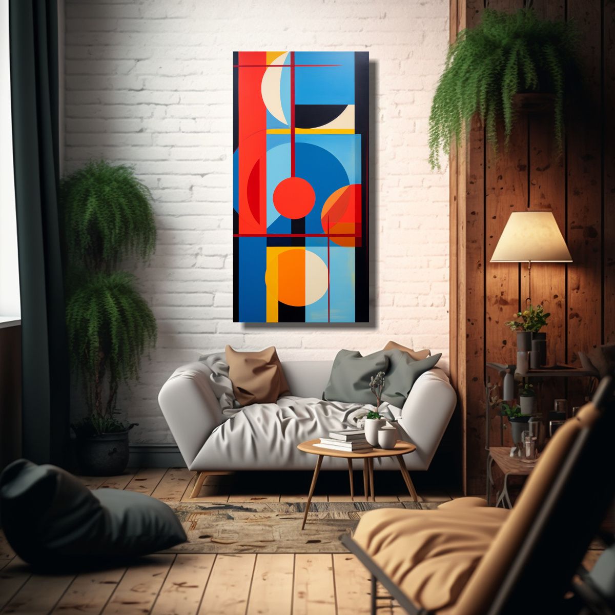GENERICO - Pinturas Decorativas De Abstracción Geométrica 70x140 Cm