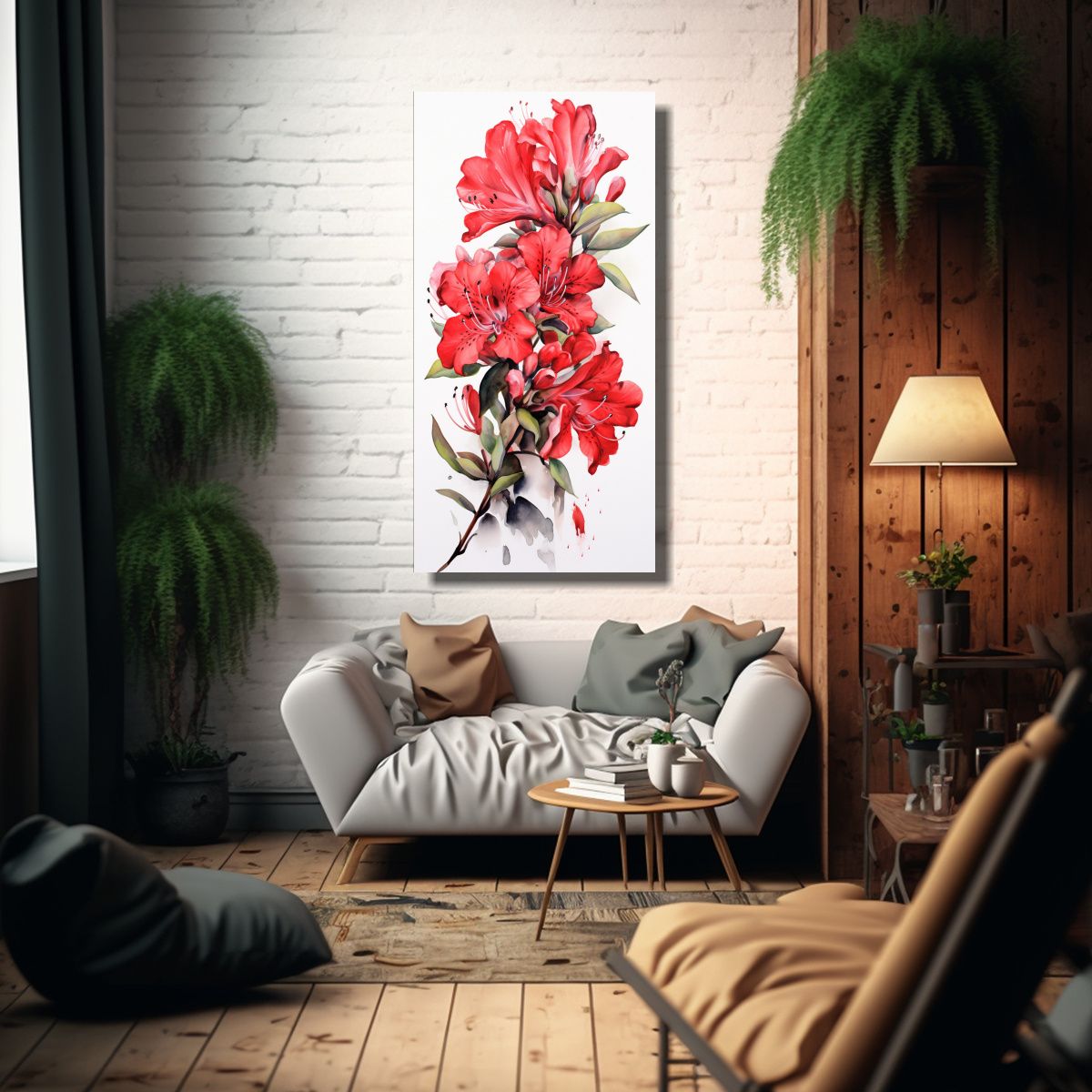 GENERICO - Pintura Abstracta Minimalista De Flores De 70x140 Cm