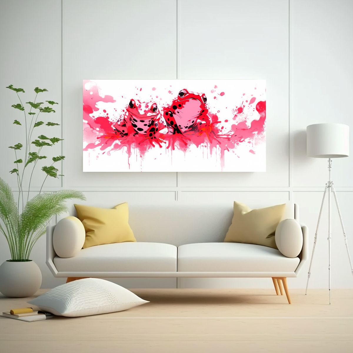 GENERICO - Pinturas Decorativas De Ranas Y Sapos En Colores 120x60 Cm