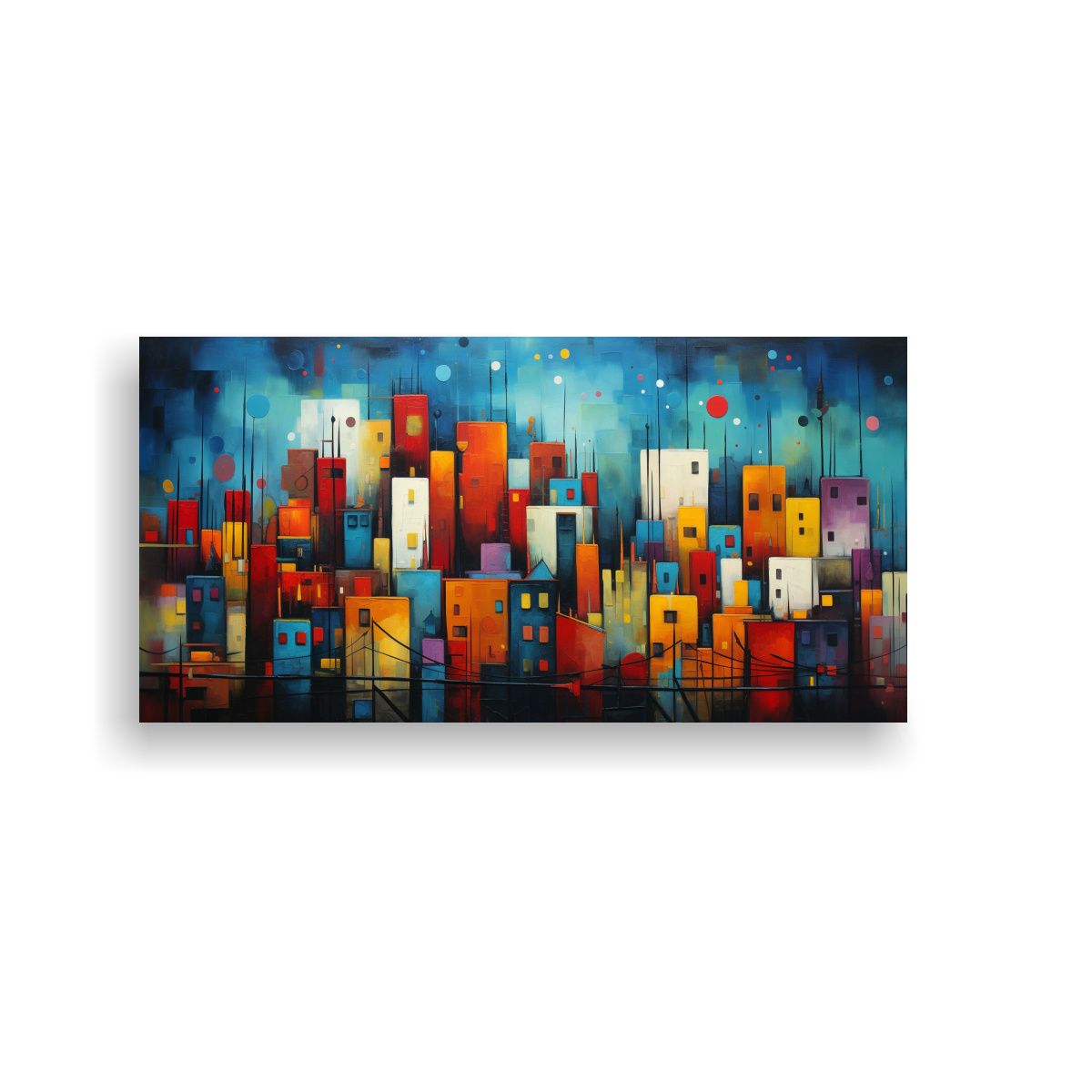 GENERICO - Pinturas Abstractas En Bastidor De Naturaleza 120x60 Cm.