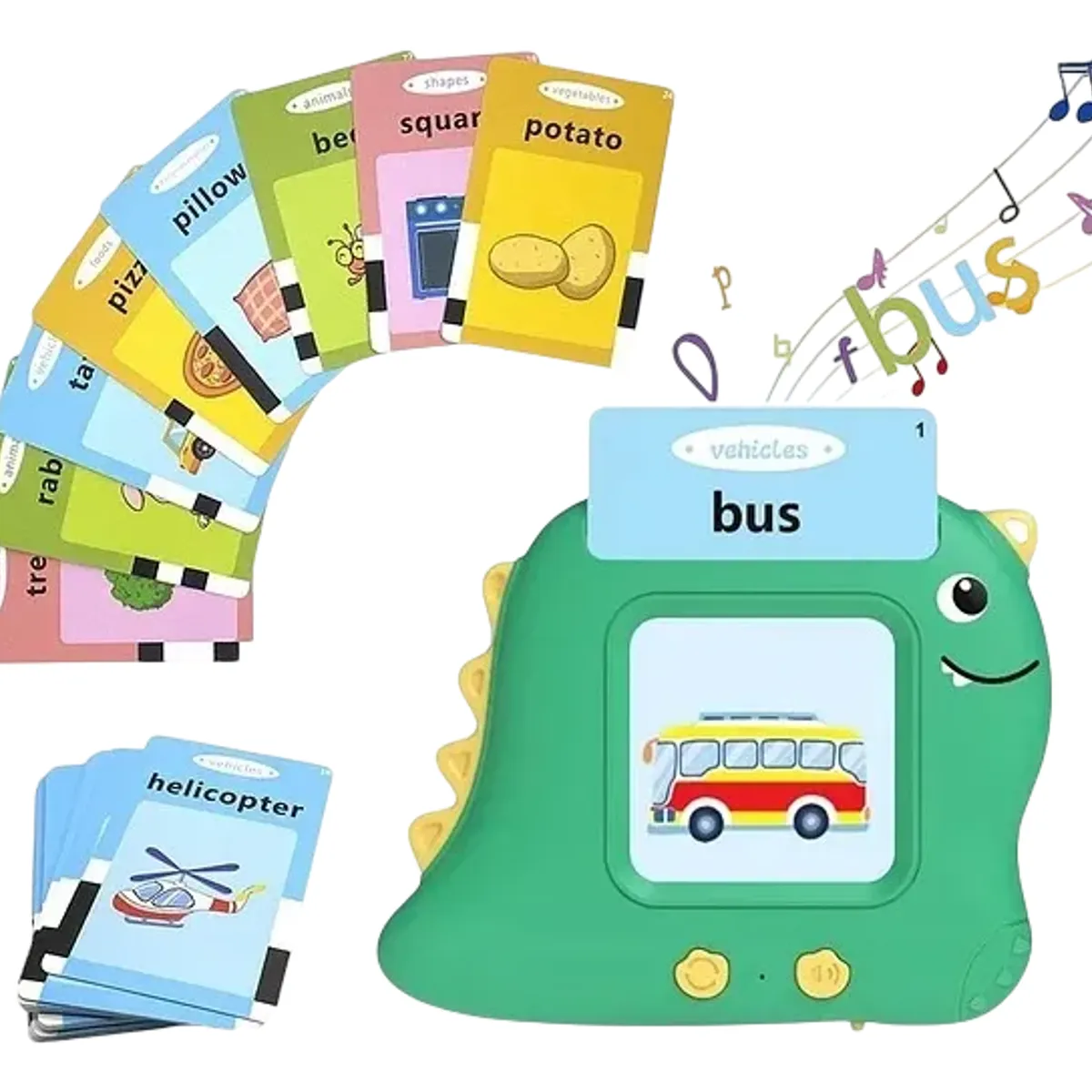 GENERICO - Tablero Didáctico Con 255 Tarjetas Español-inglés Para Niños
