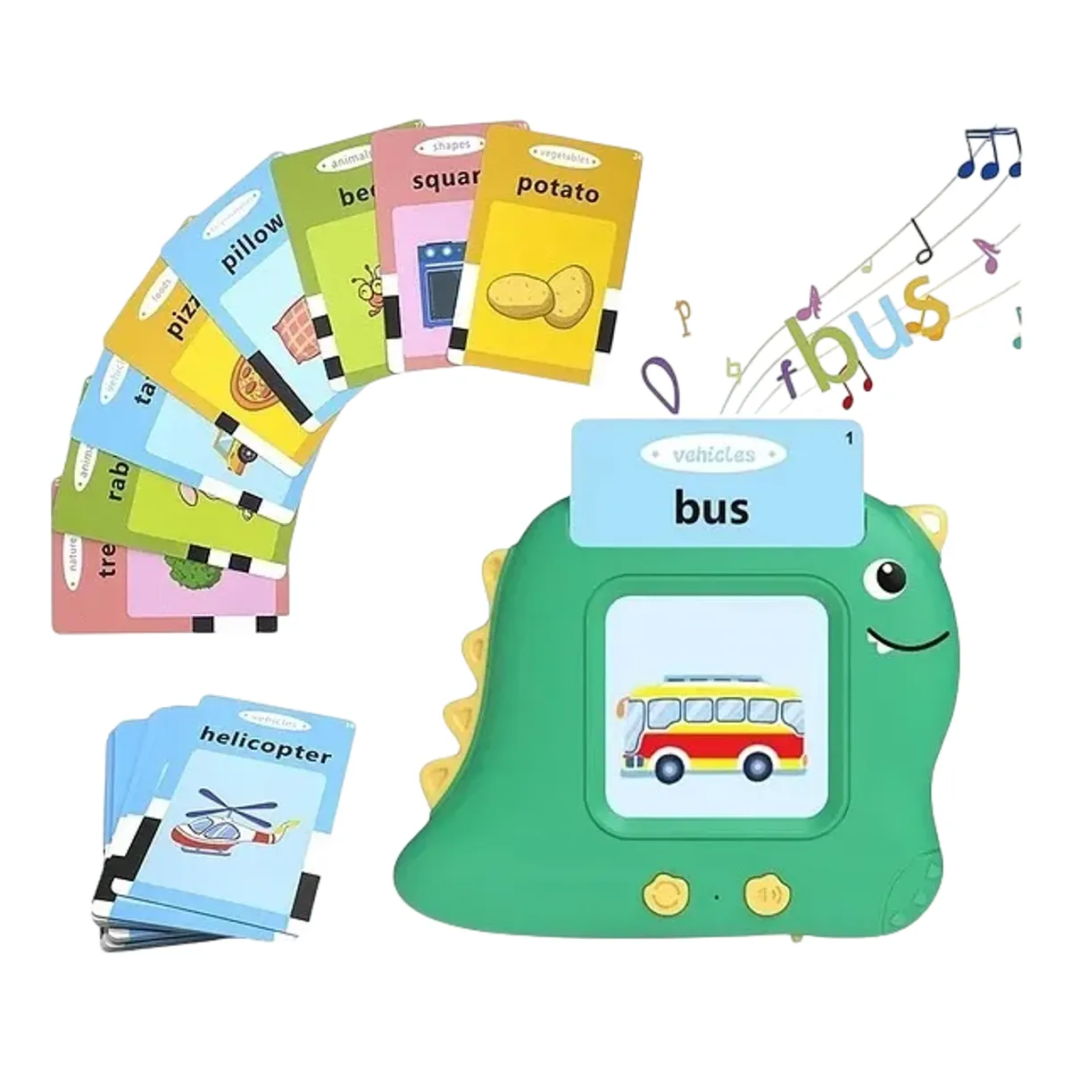 GENERICO - Tablero Didáctico Con 255 Tarjetas Español-inglés Para Niños
