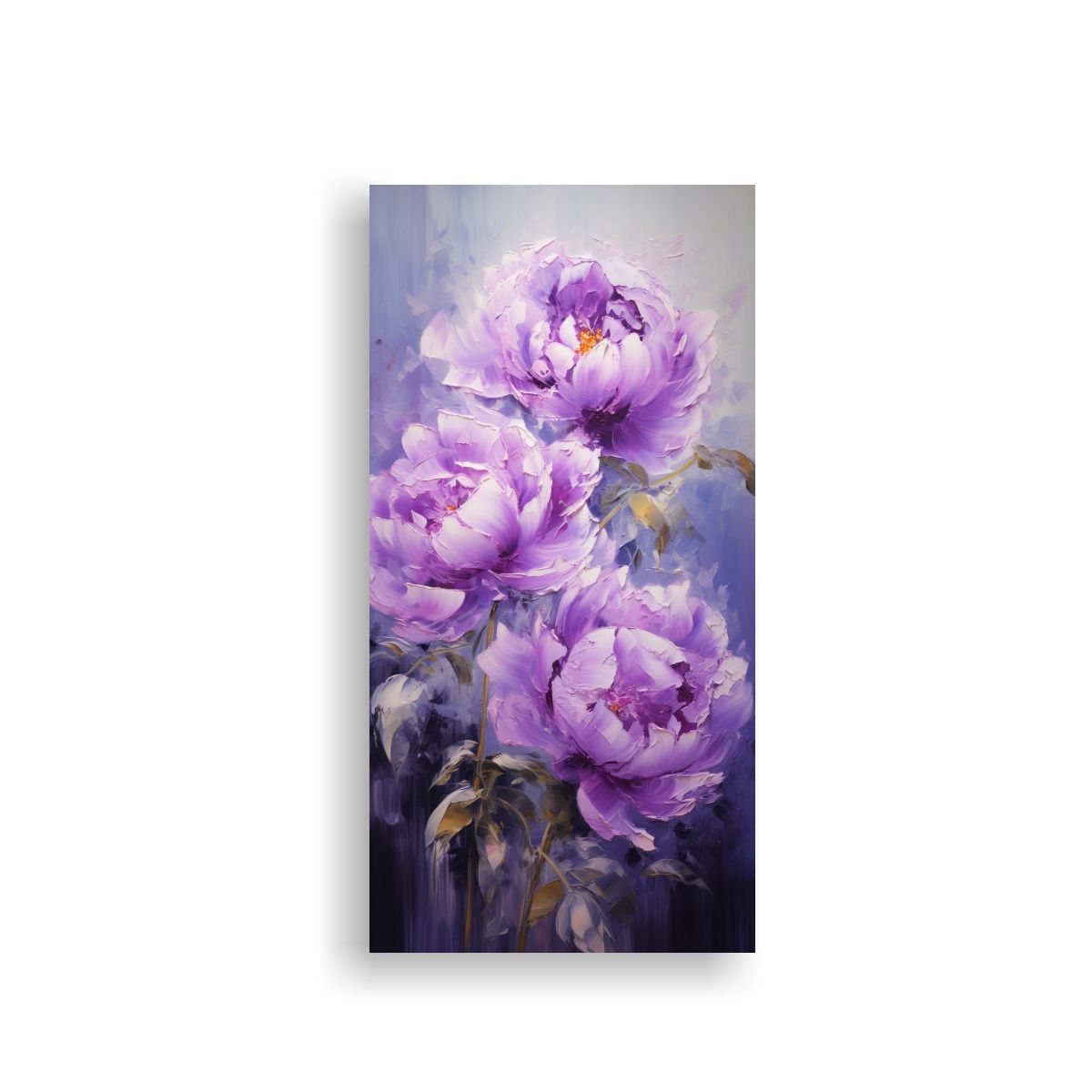 GENERICO - Cuadro Impreso Urbano De Flores Púrpuras Sobre 70x140 Cm