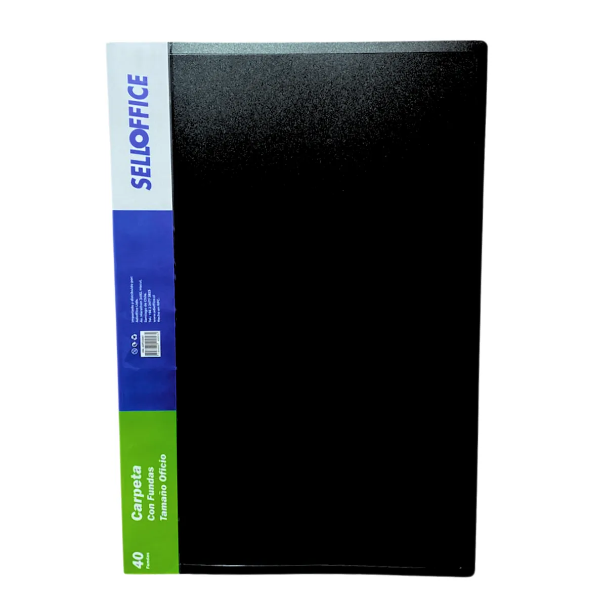 SELLOFFICE - Carpeta Archivadora Tamaño Oficio Con 40 Fundas Transparente