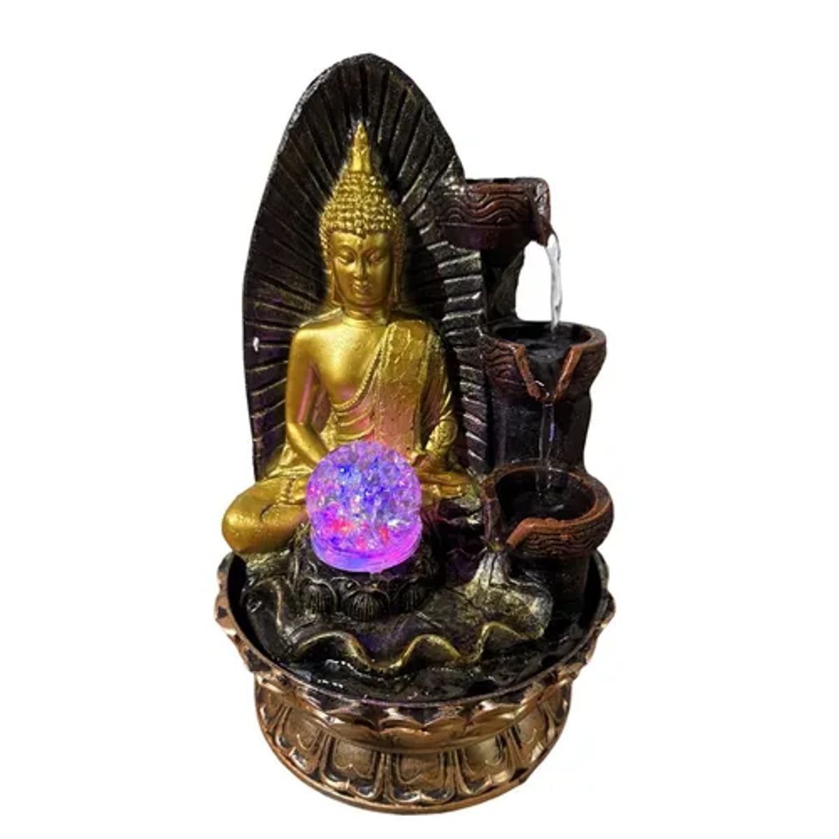 GENERICO - Estatua De Buda Cascada Para Deco Interior