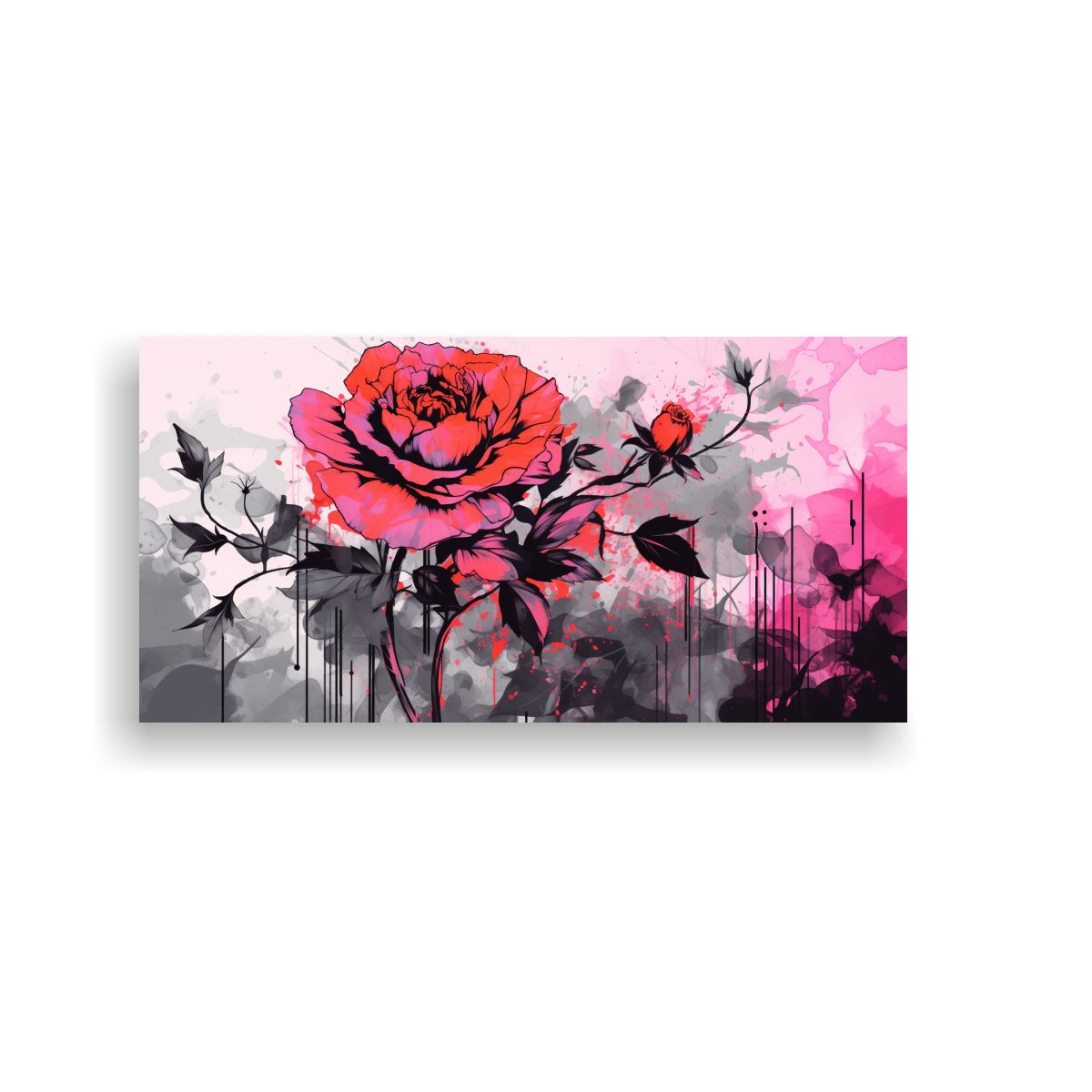 GENERICO - Pinturas Decorativas Estilo Neonoir En Tonos 120x60 Cm