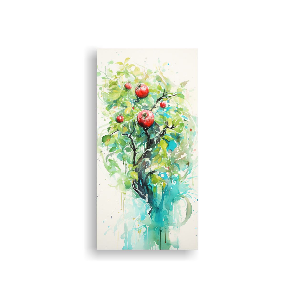 GENERICO - Cuadro Decorativo Abstracto Con Colores Verde Y 70x140 Cm