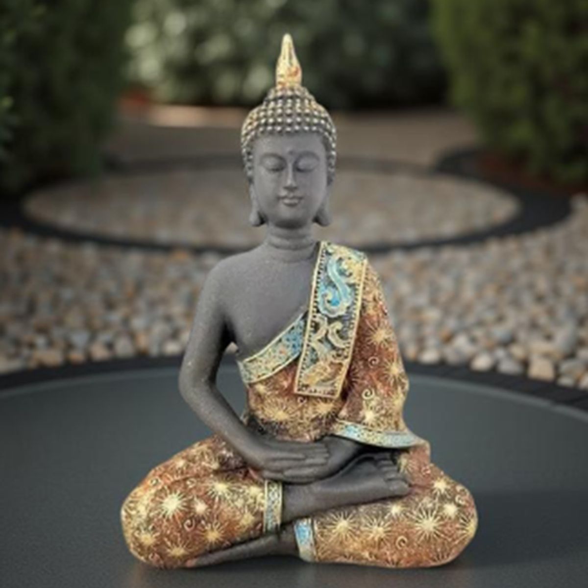 Buda Meditación Buda Meditando Figura Decorativa Adorno, marca GENERICO - Foto 2
